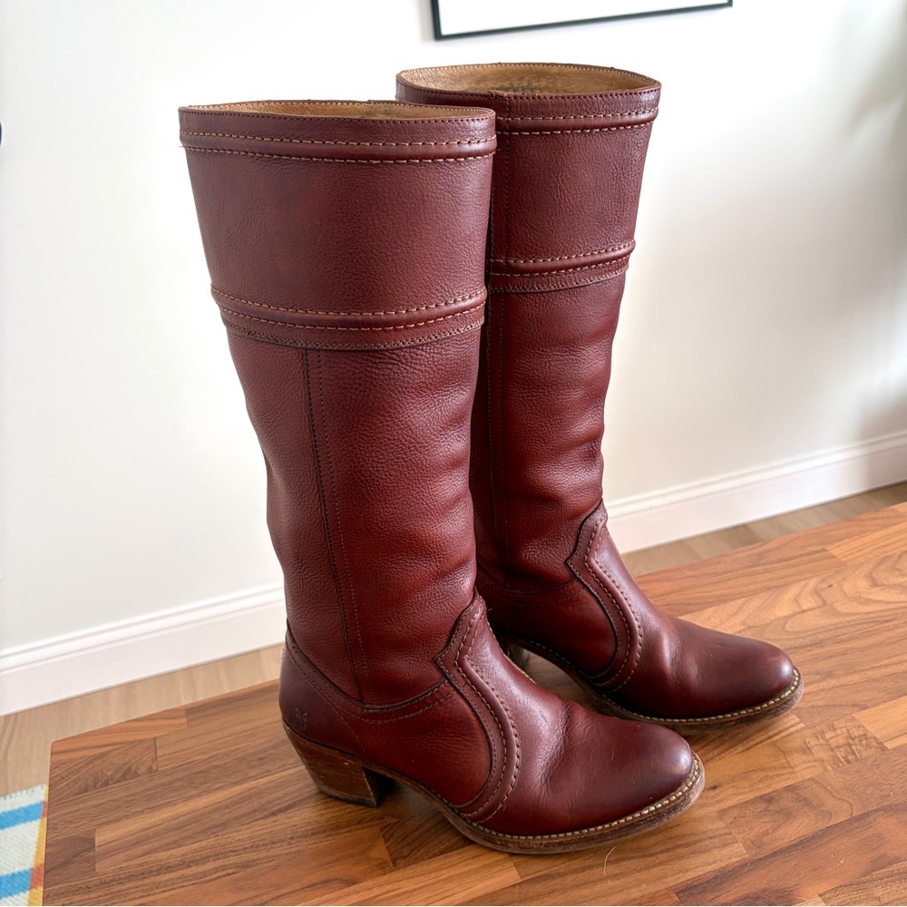 Frye Jane Stitch Riding Boots 77230 Size 9